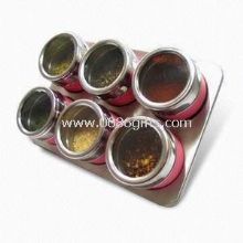 6 pcs cans Magnetic Spice Rack images