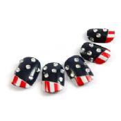 The Union Jack Kids Fake Nails french manicure images