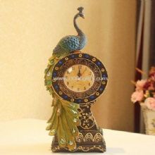 Peacock southeast Asia desk clock Clock furnishing articles images