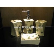 Ceramic bath accessory with different color images