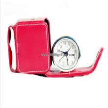 Leather travel alarm clock images