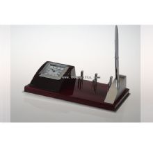 Brass & Wooden Antique Table Clock images