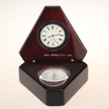 desk clock with compass images