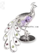 Gold Plated Metal Peacock Figurine images