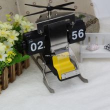 Helicopter flip desk clock designed images