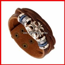 Lær flettet armbånd Bangle images