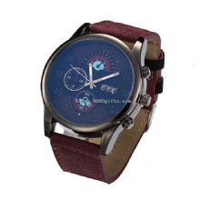 Leather strap Men quartz Wrist watch images