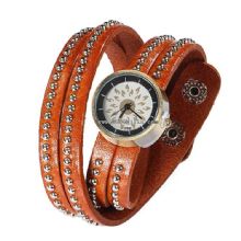 Long Leather Bracelet quartz Wrist Watch images