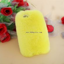 Luxury Bling Crystal Fox Rabbit Fur Hard Cover Case images