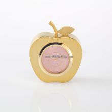 Metal desktop clock with apple shape images