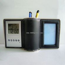 PVC leather stationery pen holder organizer images