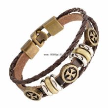 Vintage Cross Leather Bracelet images