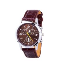 Men Leather Strap Quartz Watch images