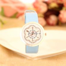 round watch with leather band images