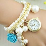 Mujeres cristal Perla reloj de moda images