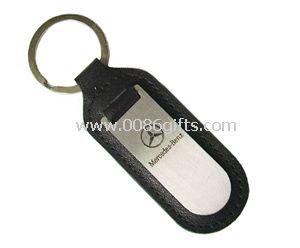 PU leather with zinc alloy Keychain
