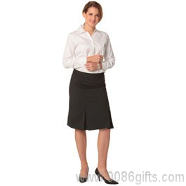 Womens Pleated Skirt In Wool Stretch