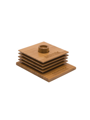 Posavasos de bambú Set (grabado en la posición de Base/1)