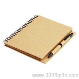 Recycla notesbog og Pen