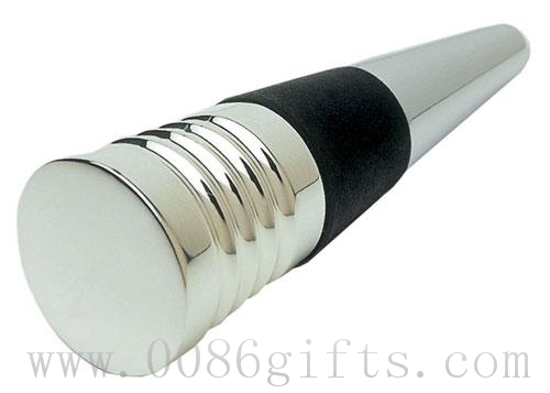 Promotional Silver Plated Flat Top Bottle Stopper