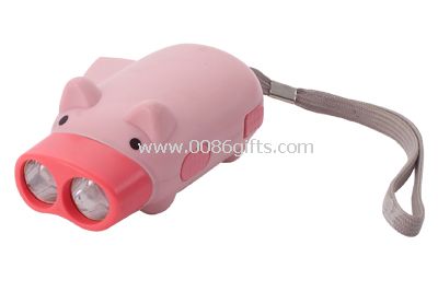 Piggy shaped dynamo torch