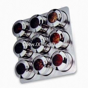 9pcs Magnetic Spice Rack