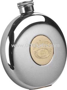 stainless steel round shape Hip Flask