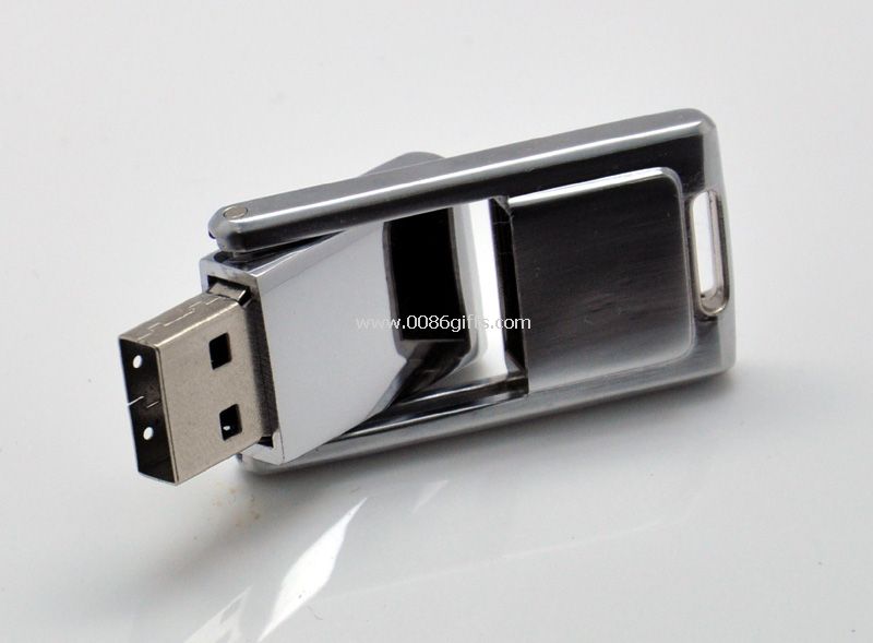 Unidade de usb de metal giratória de moda