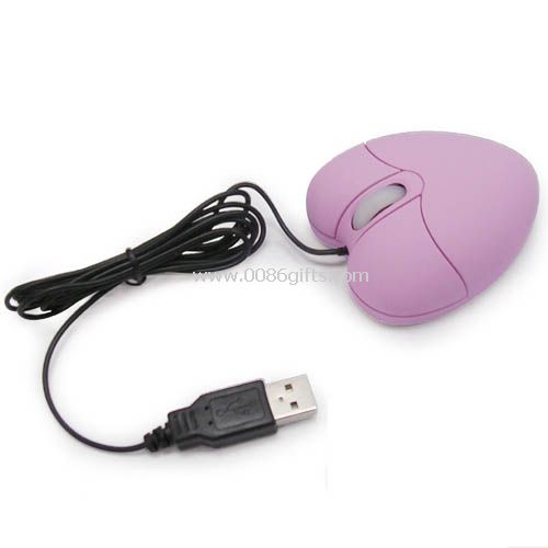 Mouse óptico de forma de coração