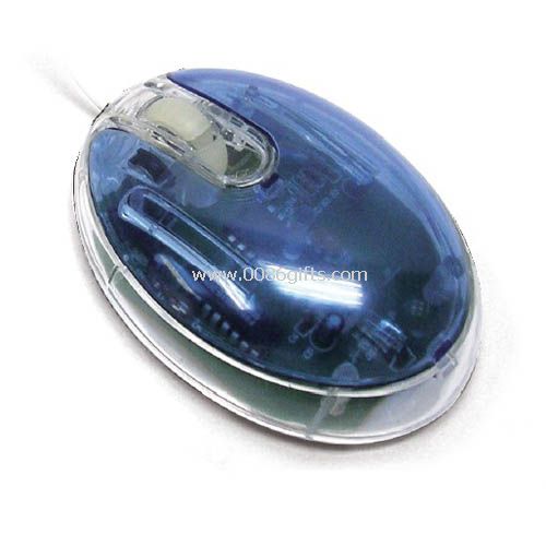 Mouse óptico cristal 3D