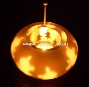 Stainless steel candle holder and round glass shade Candle Holder