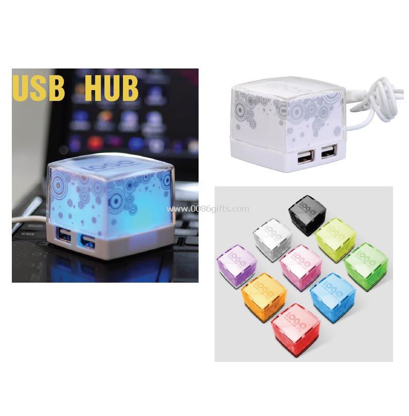 USB-HUB med Colurful lys