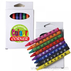أقلام ملونة متنوعة في مربع أبيض