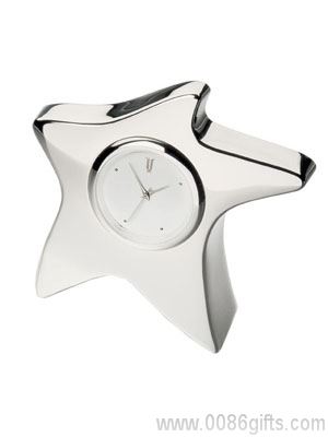 Relógio de mesa em forma de estrela