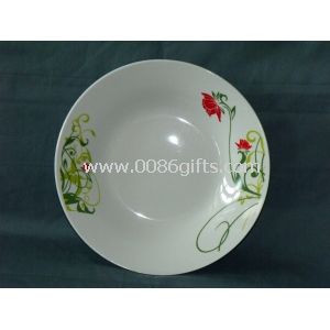 Tigela de salada de porcelana de 9 polegadas com formato redondo, logotipos personalizados e projetos são aceitos
