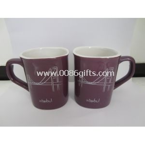 Porcelain Coffee Mug with Customized Logo Printing,Meets FDA/CA65/LFGB/84/500/EEC Standard