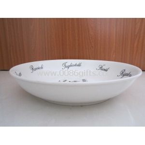 Porcelain Salad Bowl,Customized Logos,Designs are Accepted,8 to 11-inch Size are Available