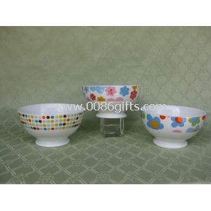 Porcelain Salad Bowl with decal printing designs