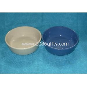 Solid color ceramic pet feeding bowl, customized logos,designs and sizes are welcome