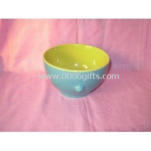 Stoneware Bowl With Embossed and Two Tone Color, FDA, CA65, CPSIA, LFGB and 84/500EEC