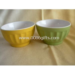 Stoneware Embossed Mixing Bowl Set with CP65/FDA Certificates, Customized Logos are ok