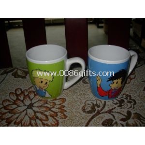 Stoneware Full Color Wrap Decal Coffee Mugs, Customized Logos and Colors are Accepted