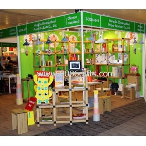 100% Green Products Recycled PE paper display shelf cabinets cardboard office furniture for exhibition