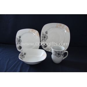 16-piece Porcelain Dinner Sets with Cut Decal Printing Design