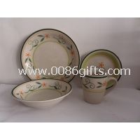 16pcs Fashionable Design Hand-painted Stoneware Dinnerware Set