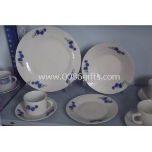 20pcs Ceramic Dinnerware Sets with Floral Design,Dishwasher and Microwave Oven Safe