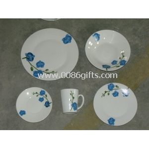 20pcs cena de porcelana con diseño floral