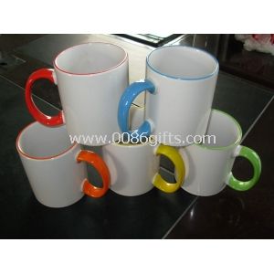 Ceramic Mug, Color Handle Mug