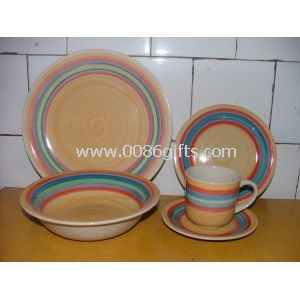 Новый дизайн керамический ужин набор/столовой посуды с ручной росписью