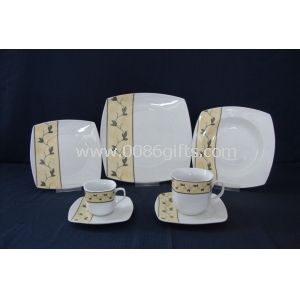 Porcelain Dinnerware Set,Customized Logo Printing,Microwave and Dishwasher Oven Safe